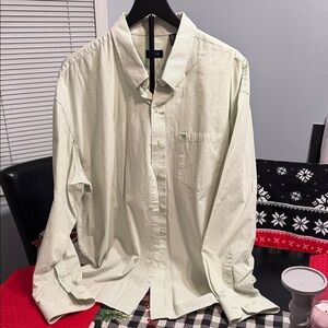 Izod Men's Mint Striped Button Down Shirt